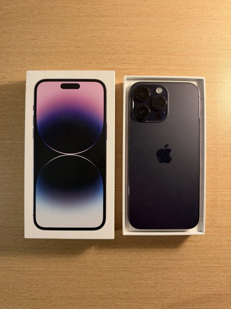 iPhone 14 Pro Max Deep Purple 256GB (Category: iPhone 14 Series) located in General Trias. Submitted by koobon (Listing ID 1469920789, Image 1). Description: iPhone 14 Pro Max Deep Purple 256GB Includes box & charging cable (type-c to lightning) + phone cases 78% Battery health No history of repair Bank transfer upon meet up.
