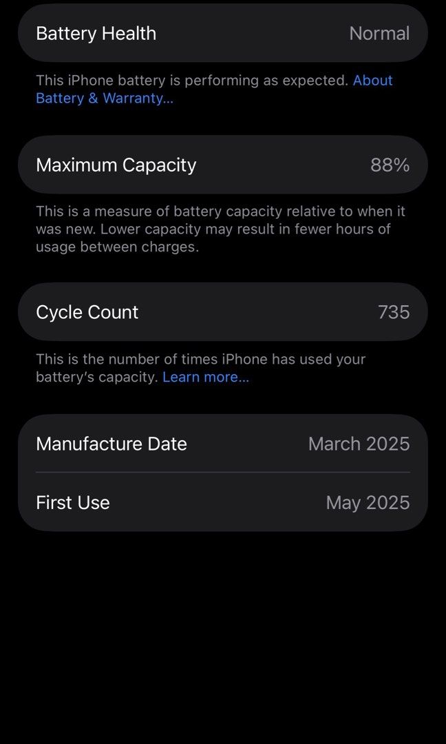 Iphone 16 Pro (Category: iPhone 16 Series) located in General Trias. Submitted by unicorn525 (Listing ID 1469757583, Image 2). Description: 45k NEGOTIABLE Selling my personal used iPhone 16 Pro Desert Titanium: 128GB - Factory unlocked (any sim will do) - 88% orig batt health makunat - No issue / No hidden issue - No dents / No scratches - No history of repair (all orig parts) - Working true tone, face ID, icloud etc. -Bought May 2025 - Unli chec