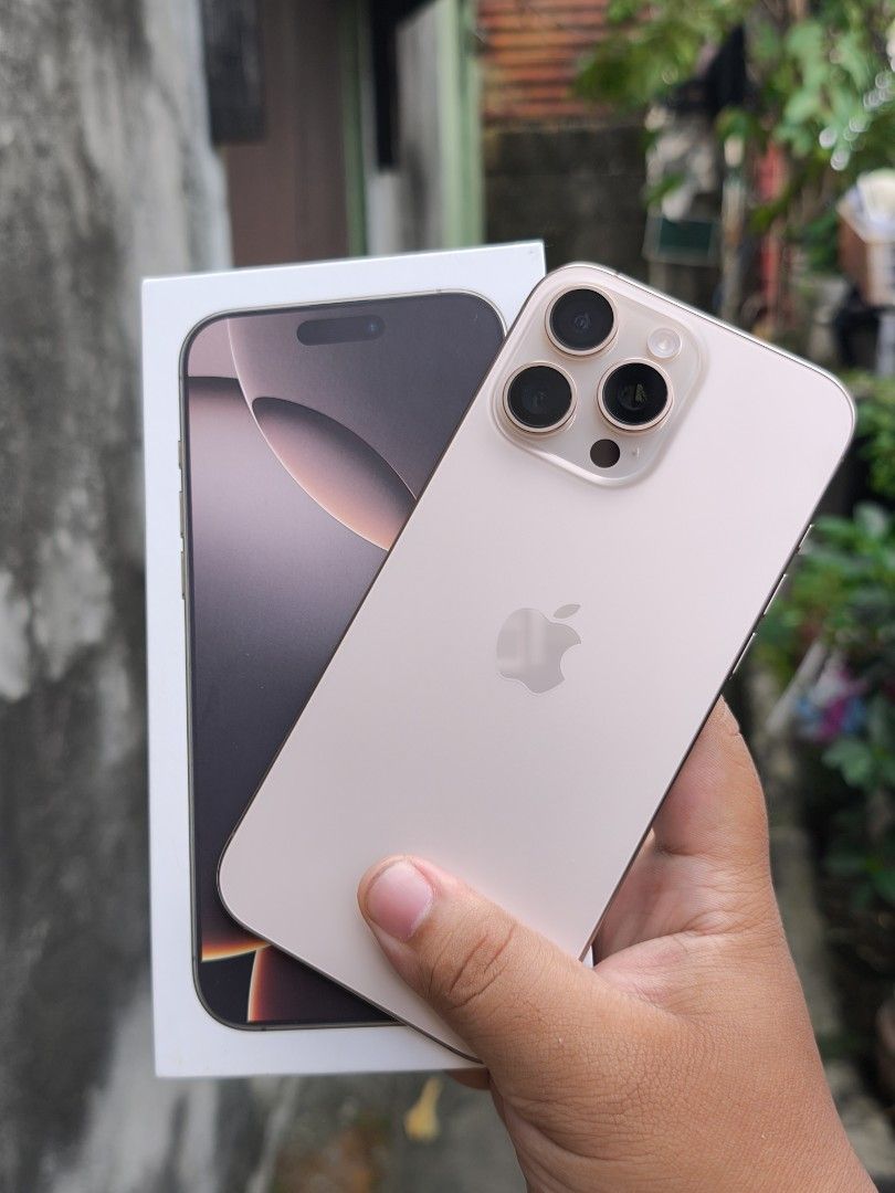 IPHONE 16 PRO MAX 256 | 95%BH | COMPLETE (Category: Other Mobile & Gadget Accessories) located in Caloocan City. Submitted by jm18345 (Listing ID 1469855041, Image 1). Description: 46,500 FIXED PRICE IPHONE 16 PRO MAX 256GB | DESERT TITANIUM | 95% BH •Local purchased & Openline •All buttons & true tone working •No repair history, money back guaranteed. •Tempered glass since day one •With original unused cable, case & box 📍South caloocan area.