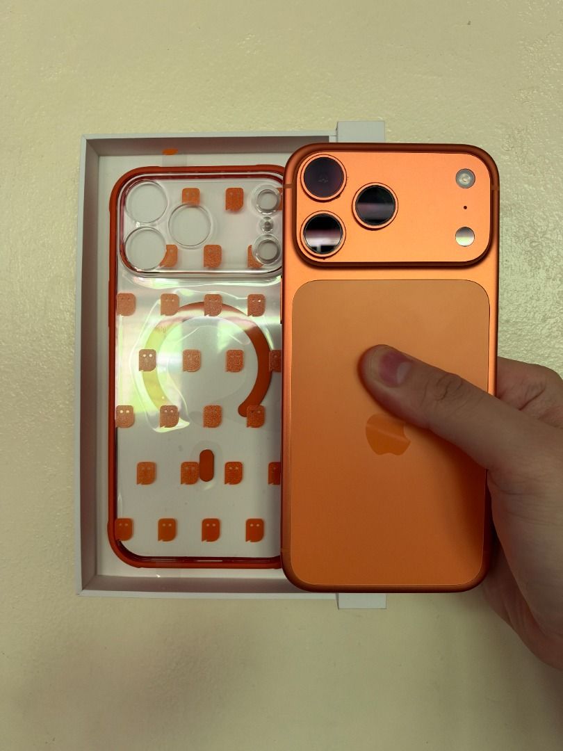 iPhone 17 Pro Max (512GB, Cosmic Orange, NTC) (Category: iPhone 17 Series) located in Las Pinas. Submitted by wishixxyel (Listing ID 1469781774, Image 1). Description: iPhone 17 Pro Max (512GB, Cosmic Orange, NTC) * PRICE: PHP 69999 * ITEM CONDITION: Excellent * BATT HEALTH: 96% * BATT CYCLE COUNT: 287 * STORE RECEIPT: YES * VARIANT: NTC * WARRANTY: None * DOP: OCTOBER 2025 * STORE: BTB ROB LAS PINAS * PACKAGE INCLUDE: Complete Original Package (