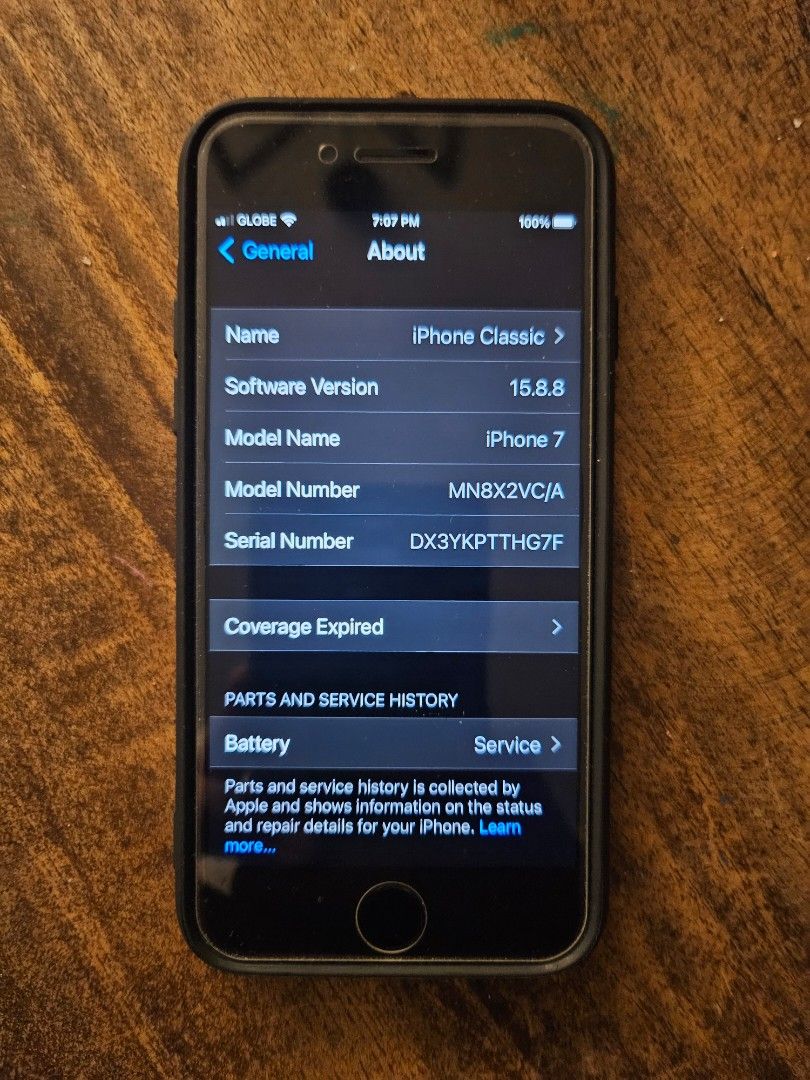 Iphone 7 (Category: Others) located in Pasig City. Submitted by wilsonwill38327 (Listing ID 1469867767, Image 2). Description: good working cond, makinis, not repaired, openline only obvious issue is battery. it will not last the wholeday only halfday on standby and around 2 hours if heavily used..