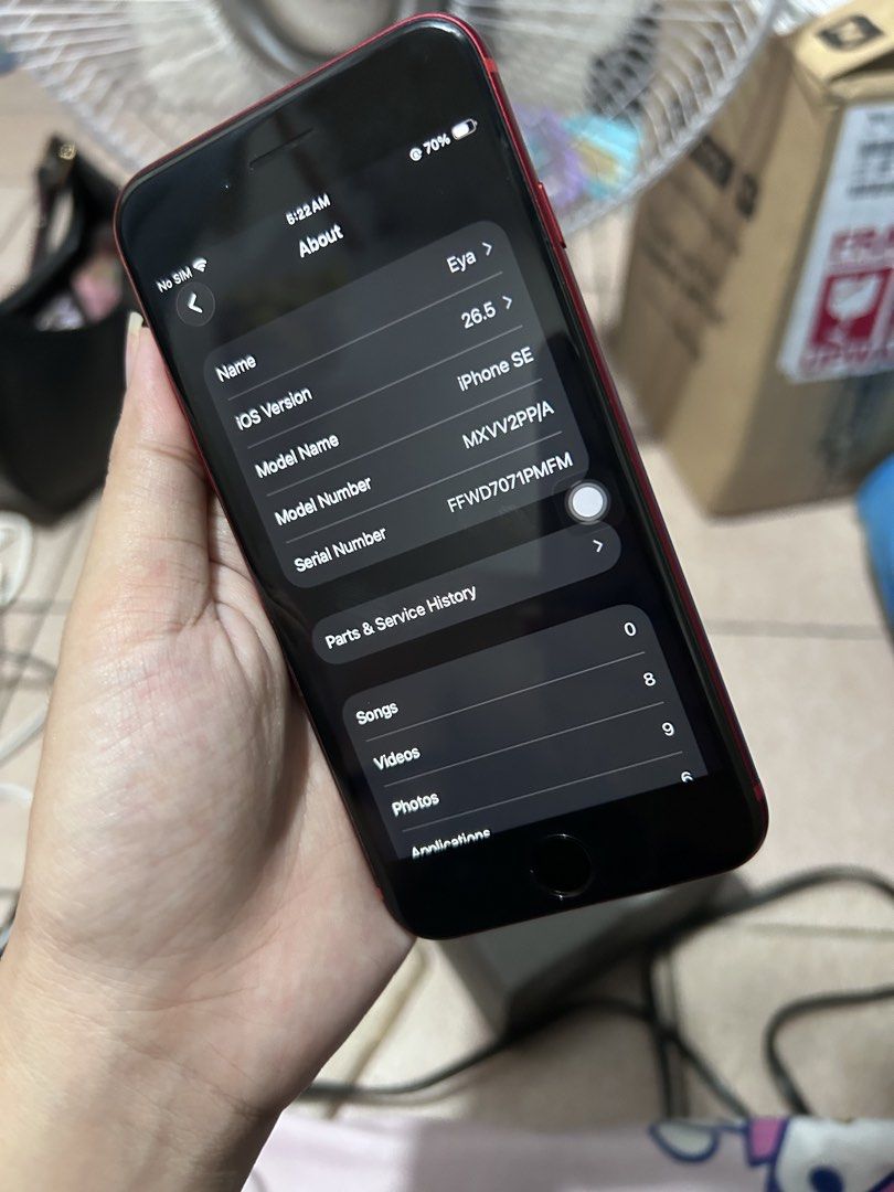 iPhone SE 2020 - 256gb in Red (Category: iPhone SE Series) located in Mandaluyong City. Submitted by aaye.44 (Listing ID 1469788763, Image 2). Description: - Brand/Model: Apple iPhone SE 2020 - Color: Product RED - Storage: 256GB (Plenty of space for photos and apps) - Battery Health: 79% (Important Battery Message displayed, ready for replacement when needed) - Features: True Tone on, Touch ID functional - Inclusions: Free clear phone case all w