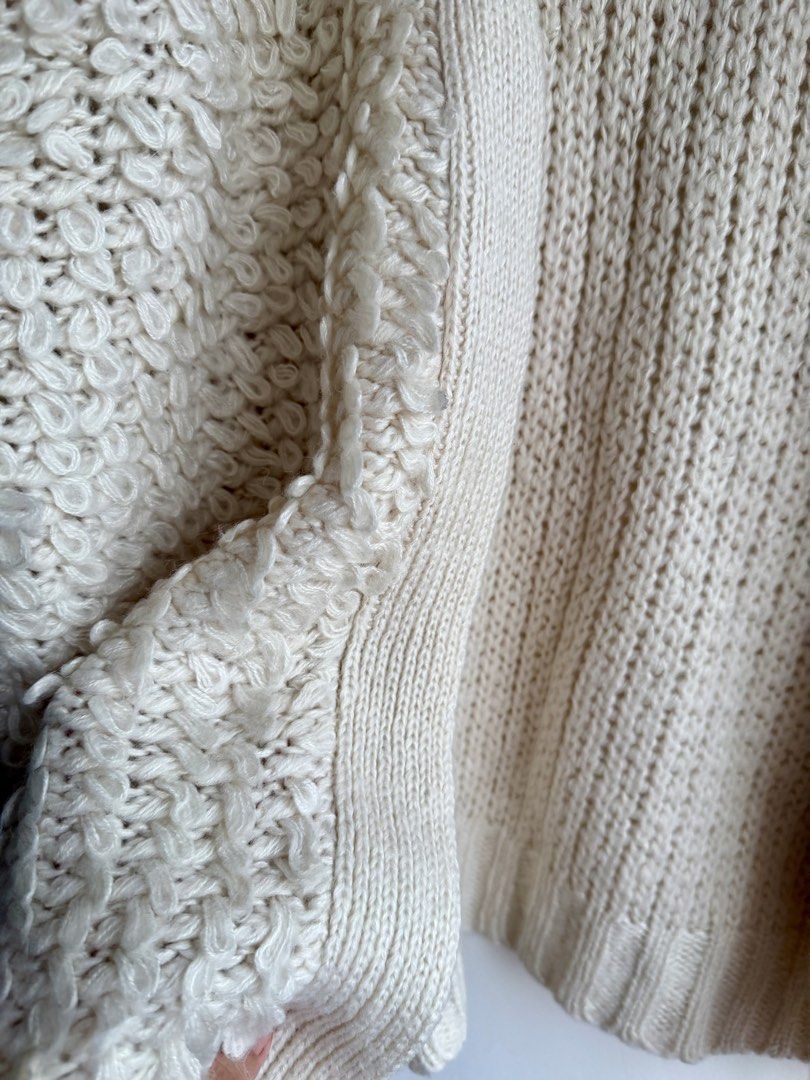 Ivory Textured Knit Cardigan (Category: Coats, Jackets and Outerwear) located in Quezon City. Submitted by shopgood_mnl (Listing ID 1469821807, Image 3). Description: .