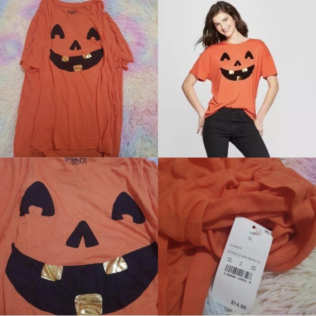 Jack o lantern halloween top (Category: Blouses) located in Las Pinas. Submitted by assortedkidzstuffs (Listing ID 1469815306, Image 1). Description: bnew with tag imported from USA really pretty XL on tag (fits medium to XL).