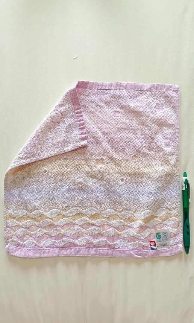 Japan Imabari Face Towel /Back Towel 32x33cm (Category: Bedding & Towels) located in Makati City. Submitted by jstreasuredfinds (Listing ID 1469823621, Image 2). Description: Washed and sanitized. 100% Japan cotton Imabari Face towel. Super Absorbent. IM-05.