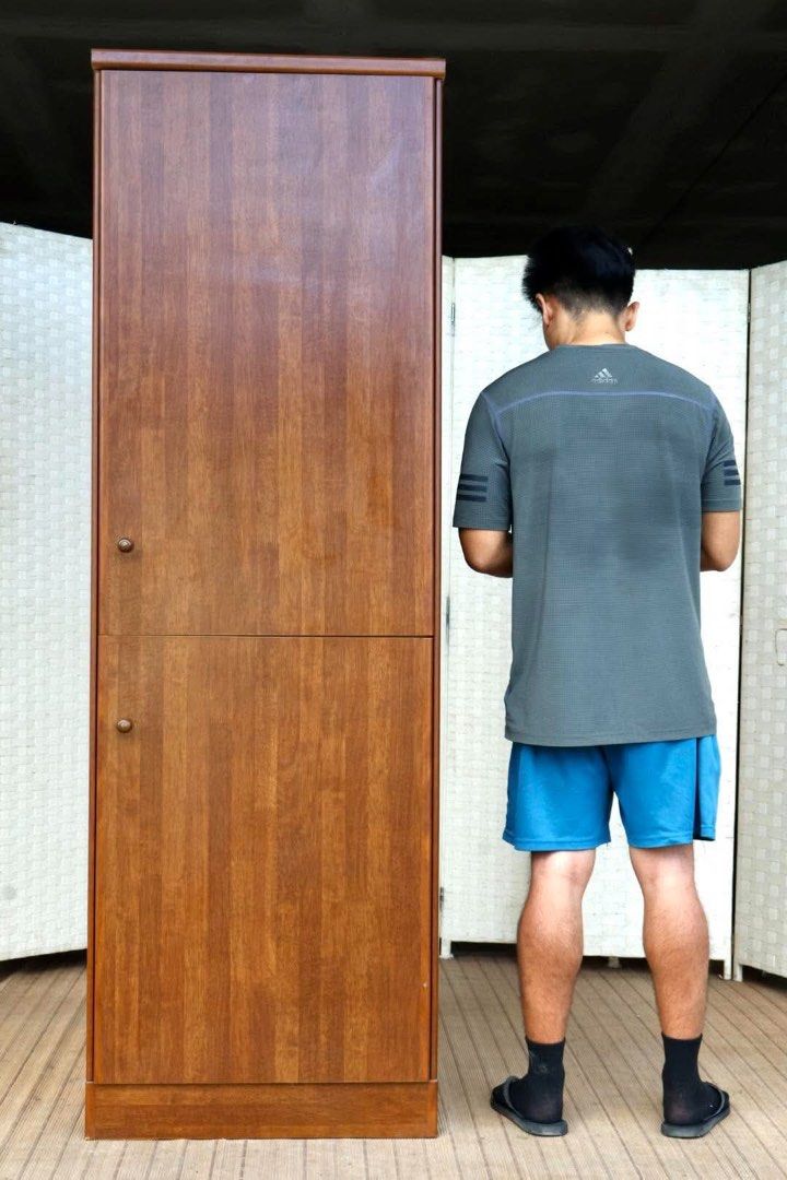 JAPAN SLIM 2 DOOR CABINET (Category: Shelves, Cabinets & Racks) located in Manila. Submitted by justinlei.103 (Listing ID 1469929351, Image 3). Description: JAPAN SURPLUS FURNITURE “National Furniture Industry Federation” SLIM 2 DOOR CLOSET Size 23.5L x 21.5W x 72.5H in inches (AS-IS ITEM) *Minimal Scratch Only IN GOOD CONDITION.