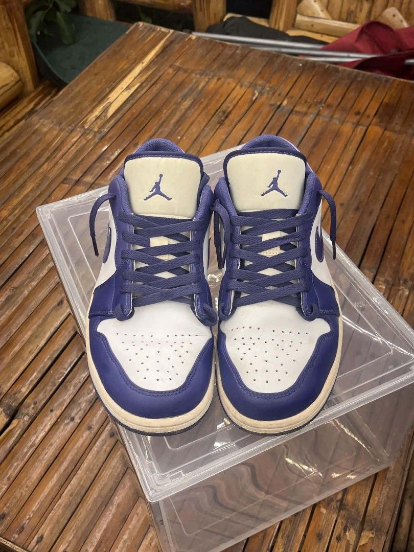 Jordan 1 Low Sky J Purple (Category: Sneakers) located in Santa Cruz. Submitted by choppalogi (Listing ID 1469879048, Image 3). Description: - Original No Box ( PRE-LOVED ) USED BUT NOT ABUSED - Shipping fee is shouldered by the buyer - US 10 UK 9 EU 44 cm 28 BR 42 CN 280 ( 2.5 ) - MOP: GCASH MOD: Jnt - Condition 9/10 - Can be seen in picture & need wash on outsole - Color may vary due to the lighting - All items are thrifted/preloved so please m