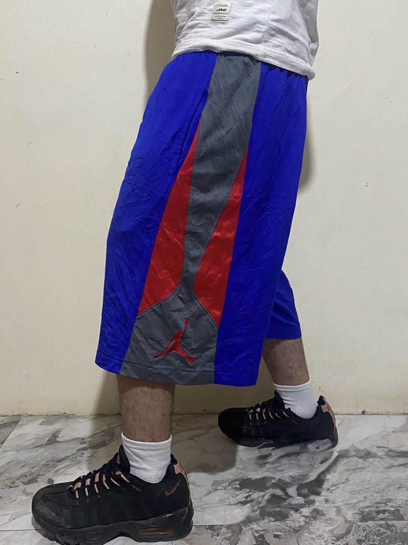 Jordan Blue Red Shorts (Category: Shorts) located in Manila. Submitted by dathriftt (Listing ID 1469820563, Image 1). Description: JORDAN BLUE RED SHORT Waist: Freewaist (With Lace) Length: 23.5 Thigh: 15.5 Hem: 13 -Excellent Condition -Colorrate: 9.8/10 -Issue: none -Complete Tags & Washtags.