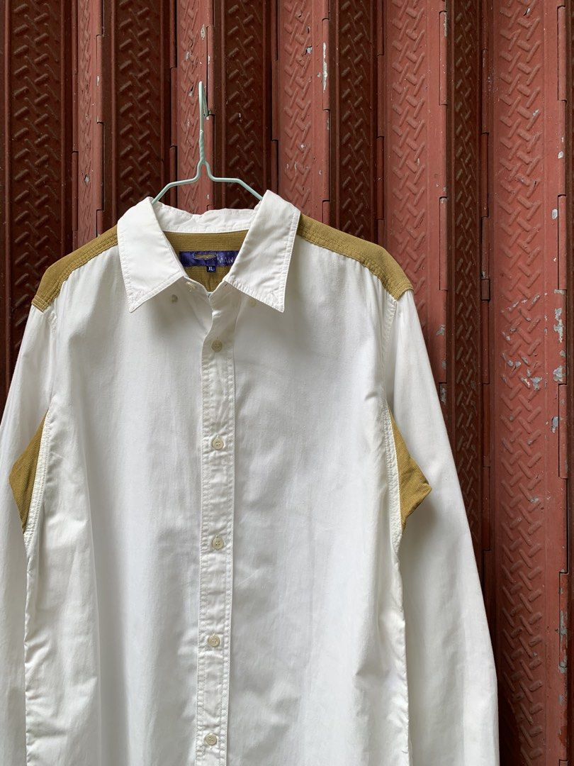 Junya Watanabe MAN Corduroy Panel Shirt (Category: Tshirts & Polo Shirts ) located in Buhi. Submitted by __sibol (Listing ID 1469787104, Image 3). Description: Junya Watanabe MAN 2000s Corduroy Panel Shirt Measurements: Width: 20.5” Length: 29” Sleeves length: 26”.