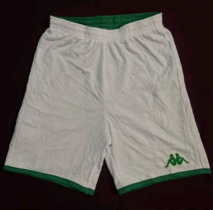 Kappa Reversible Athletic Shorts White Green (Category: Shorts) located in Cebu City. Submitted by badat23 (Listing ID 1469937200, Image 1). Description: - Brand: Kappa - Style: Reversible athletic shorts - Side A: White with green trim and green logo - Side B: Solid green with white logo and matching drawstring - Waistband: Comfortable elastic - Ideal for: Workouts, basketball, and casual wear - Condition: Excellent.