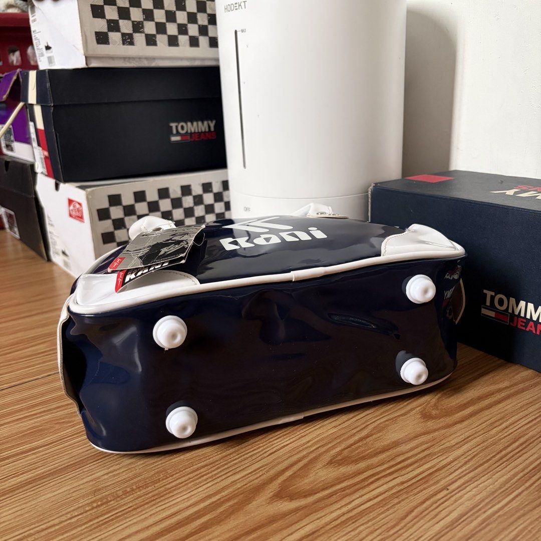 Karl Kani Mini Boston Bag (Category: Clutches) located in Talisay. Submitted by re_sell01 (Listing ID 1469784338, Image 3). Description: Karl Kani Mini Boston Bag Color: Blue/ White Like New Condition.