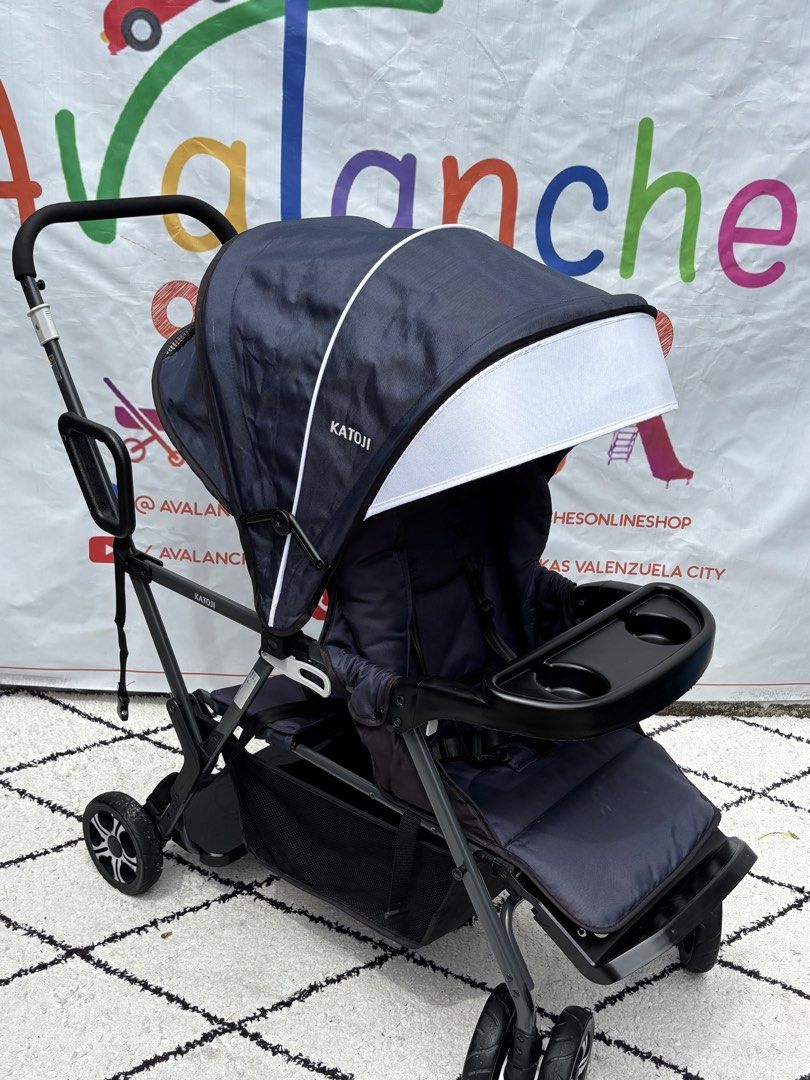 Katoji sit and stand tandem stroller (Category: Strollers) located in Manila. Submitted by avalanchesonlineshopmainacount (Listing ID 1469856584, Image 1). Description: .