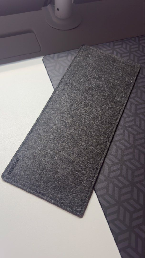 Keebmat felt keyboard mat dark grey, Computers & Tech, Parts ...