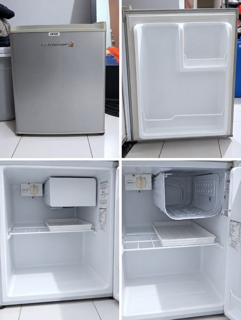 Kelvinator Mini Ref (Category: Refrigerators and Freezers) located in Sison. Submitted by geralyn_21 (Listing ID 1469800459, Image 1). Description: - Brand: Kelvinator - Color: Stylish silver with a clean white interior - Ideal for: Bedroom, office, or dorm room - Features: Single door design with top built-in mini freezer compartment - Inclusions: 1 wire shelf and drip tray - Temperature control: Adjustable dial (0 to 5) - Storage: Convenient do