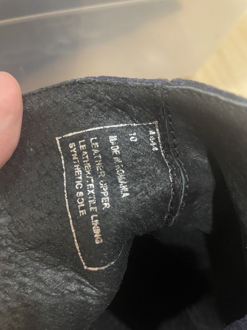 KENNETH COLE REACTION DARK BLUE SUEDE BOOTS (Category: Dress Shoes) located in Manila. Submitted by bedlambuzz (Listing ID 1469773297, Image 3). Description: WYSIWYG NO BOX USED AS PERSONAL PAIRS NO FURTHER PICS AVAILABLE.