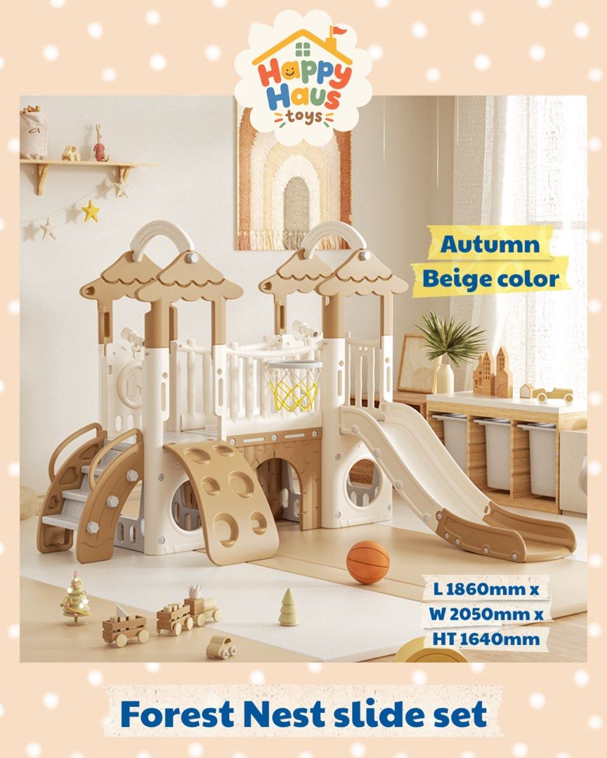 Kids slide (Category: Kids Toys) located in Manila. Submitted by happylvoe (Listing ID 1469926233, Image 3). Description: Brand new with box kids slide. ₱12,450 1 slide and 1 climbing frame set. Available on hand! Pls visit HappyHaustoys in instagram for more items 😊.