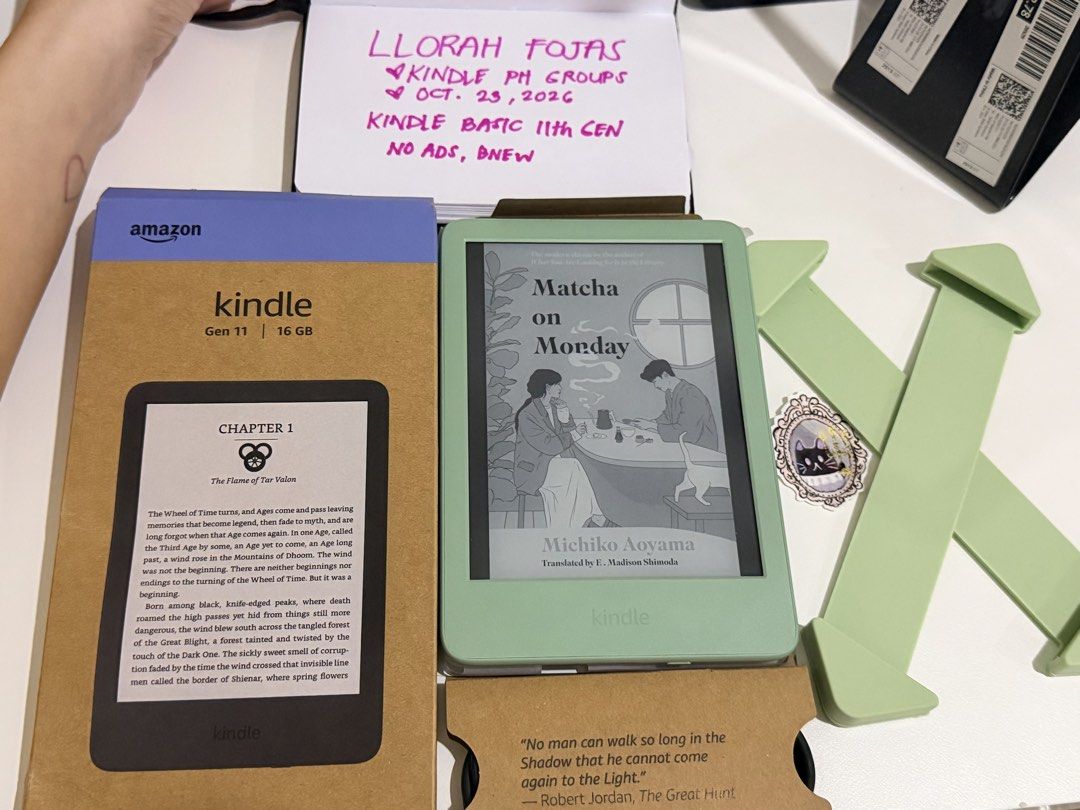 Kindle Basic 11th Gen Matcha NO ADS (Category: E-Readers) located in Dasmarinas. Submitted by llorah.fojas (Listing ID 1469768107, Image 1). Description: No ads (paid for the removal) Brand new Opened box (Oct. 18, 2026) Complete with box, charger, purchase & warranty receipt from GameXtreme. FREE orange app bought straps FREE 1k epub files RFS: Change of mind (I also have other e-readers) LAST PRICE POSTED I know this is higher than brand new an