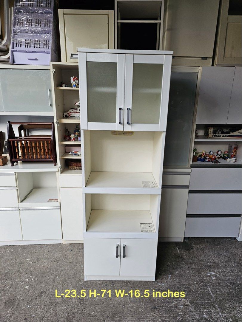 Kitchen Cabinet (DUCO) ‼️ (Category: Shelves, Cabinets & Racks) located in Quezon City. Submitted by ledamadel (Listing ID 1469814274, Image 1). Description: Kitchen Cabinet (DUCO) ‼️₱7800‼️ ✔L-23.5 H-71 W-16.5 inches 📏 ✔4 Doors,2 Shelfs & 2 Drawers 🗄 ✔Laminated 🔖 ✔️Socket Ready 🔌 ✔️Compress & Mdf Back! 💢 ✔Scratches As-is! 👌 Location: 40 Aplaya St Napocor Vill. Tandang Sora Quezon City. For inquiry please Pm us or Call. 09066885859 Please l