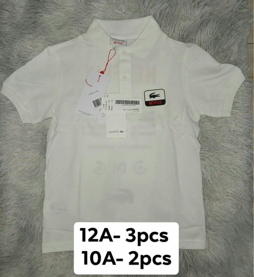 Lacoste Polo Shirts for Kids (Category: Babies & Kids Fashion) located in Santa Rosa. Submitted by miqboutique (Listing ID 1469777319, Image 2). Description: Lacoste Shirts for Kids ₱2,299 + SF • Ready to ship • Guaranteed Original Fb page: Miq's Boutique.