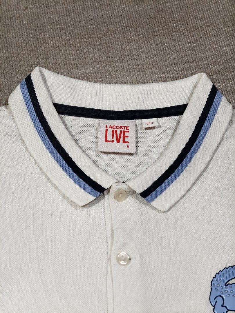LACOSTE WHITE BIG LOGO (Category: Tshirts & Polo Shirts ) located in Baliuag. Submitted by vk_thrift01 (Listing ID 1469914337, Image 3). Description: LACOSTE BIG LOGO WHITE DIMES: 22 X 27.5 FRONT 28.5 BACK CONDI: EXCELLENT CONDITION COLOR RATE: 9.5/10 ISSUE: MINIMAL FOLD LINES AND SUPER LIGHT STAIN ON THE BACK STILL NEGO JUST MAKE AN OFFER NOTE: ‼️‼️‼️ 📌ALL ITEMS ARE THRIFTED NOT BRANDNEW SO KINDLY MANAGE YOUR EXPECTATIONS. 📌ALL ITEMS ARE NEEDS