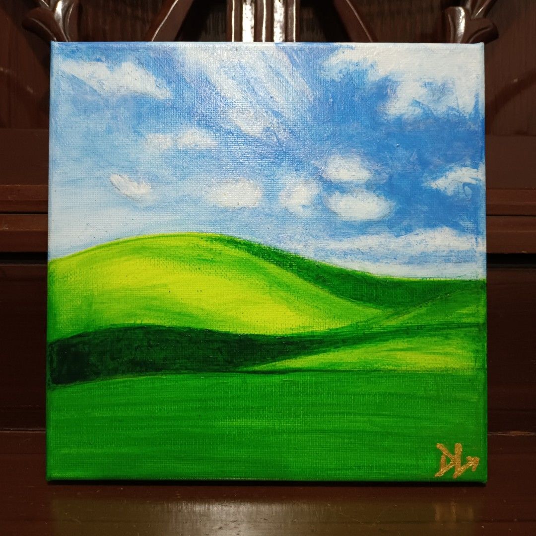 Landscape Painting (Category: Art & Prints) located in Bacoor. Submitted by donlopezart (Listing ID 1469902579, Image 1). Description: "NOSTALGIA" 20 x 20 cm Acrylic on Canvas Varnished Ready to Hang No frame.