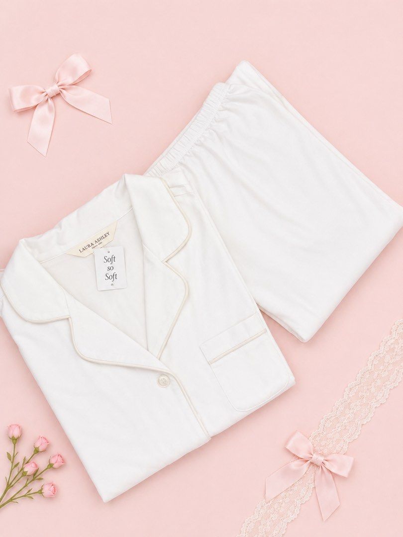 Laura Ashley Soft White Pajama Set (Category: Undergarments & Loungewear) located in Bulacan. Submitted by dawnyaaaah (Listing ID 1469834664, Image 1). Description: 1 XL 4 Large 1 Medium.
