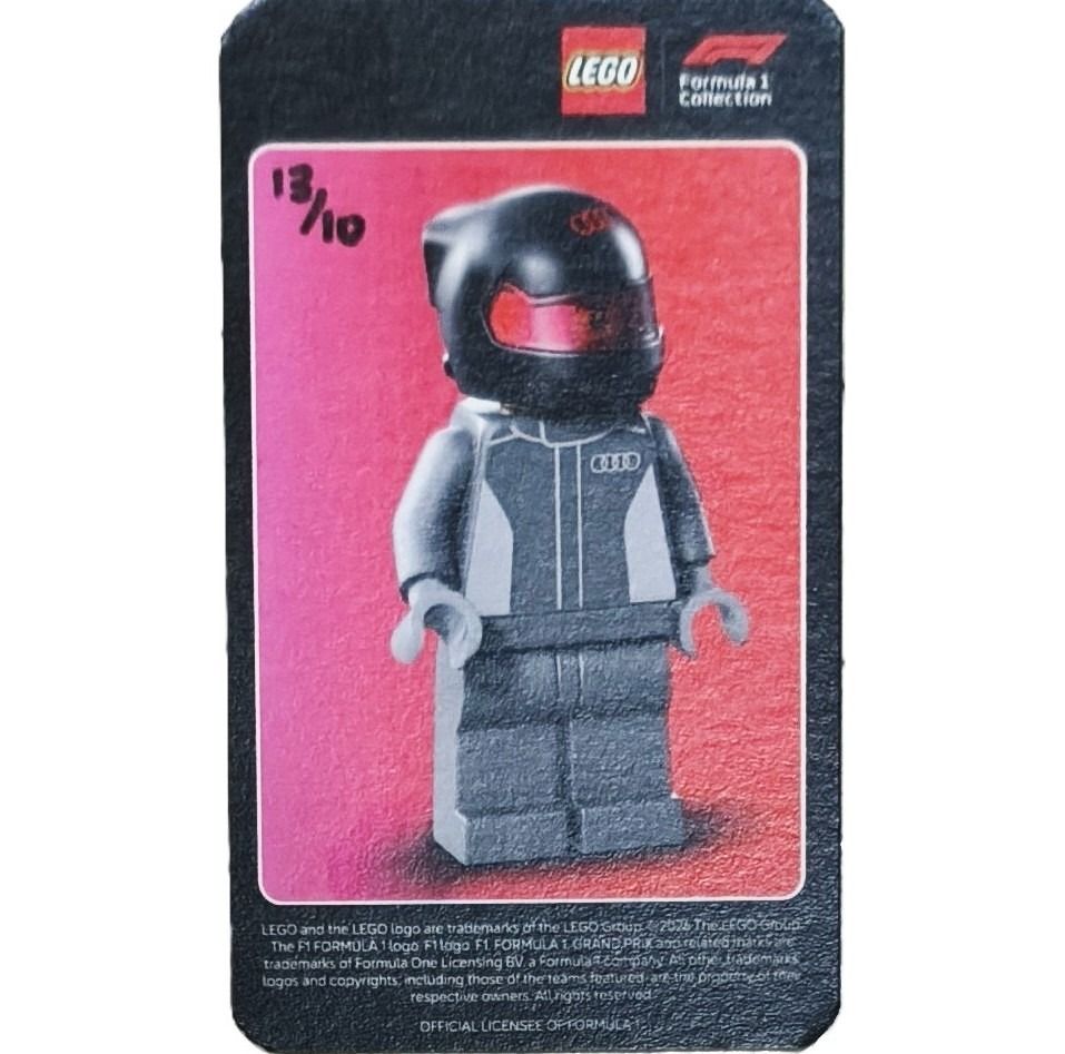 Lego Audi formula F1 car figurine photo card minifigures, Toys ...