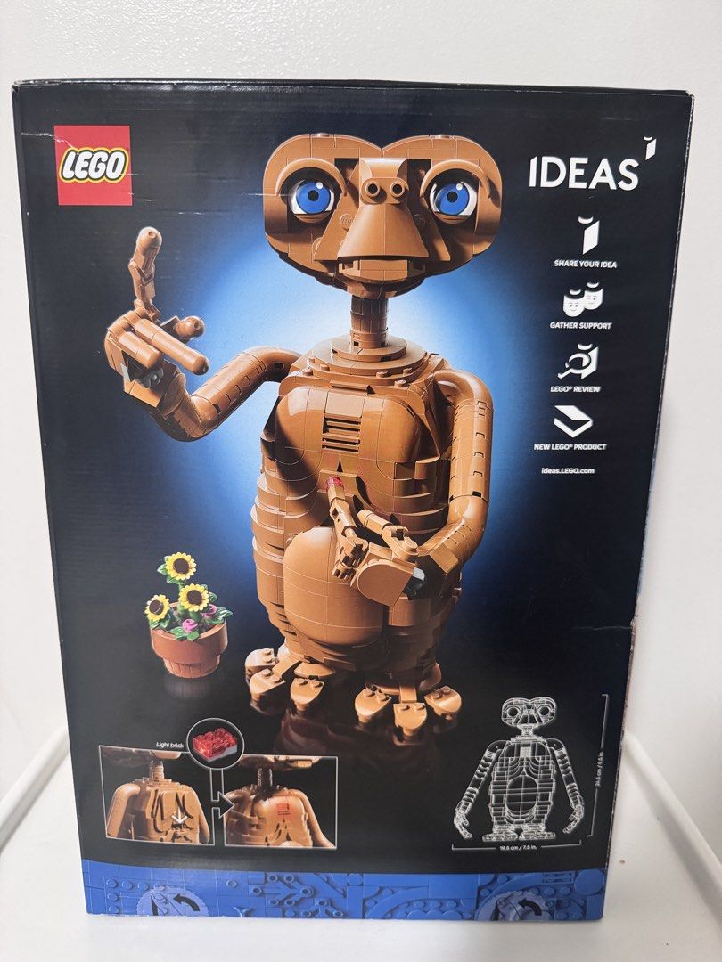 LEGO Ideas E.T. The Extra-Terrestrial #078 21370 (Category: Lego & Building Sets) located in Manila. Submitted by itissyours_ (Listing ID 1469874901, Image 2). Description: - Set: LEGO Ideas E.T. The Extra-Terrestrial (#078, Set Code: 21370) - Piece Count: 1226 pieces - Recommended Age: 18+ years - Key Features: Buildable alien figure, potted flowers, light brick for glowing chest, and iconic pointing finger with glowing red tip - Packaging: Box 