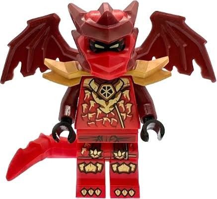 LEGO Ninjago Kai Red Dragon Armor Minifigure (Category: Lego & Building Sets) located in Quezon City. Submitted by pandajack0910.1 (Listing ID 1469857712, Image 1). Description: - Red ninja minifigure in fierce dragon armor - Features dark red dragon wings and matching tail piece - Gold shoulder armor and detailed gold/black torso and leg prints - Headpiece includes a black visor print over red fabric - Comes with a complete set of distinctive ac