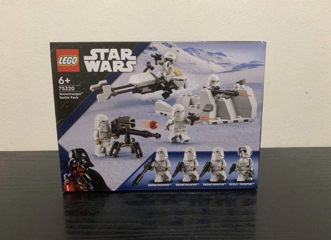 LEGO Star Wars Snowtrooper Battle Pack 75320 (Category: Lego & Building Sets) located in Quezon City. Submitted by wertymoshi (Listing ID 1469797251, Image 1). Description: - Brand: LEGO - Theme: Star Wars (Set 75320 - Snowtrooper Battle Pack) - Condition: Brand new, factory-sealed, clean box - Minifigures: 3 Snowtroopers and 1 Scout Trooper - Inclusions: Hoth speeder bike, E-Web heavy repeating blaster, and snow trench with laser turret - Mode o