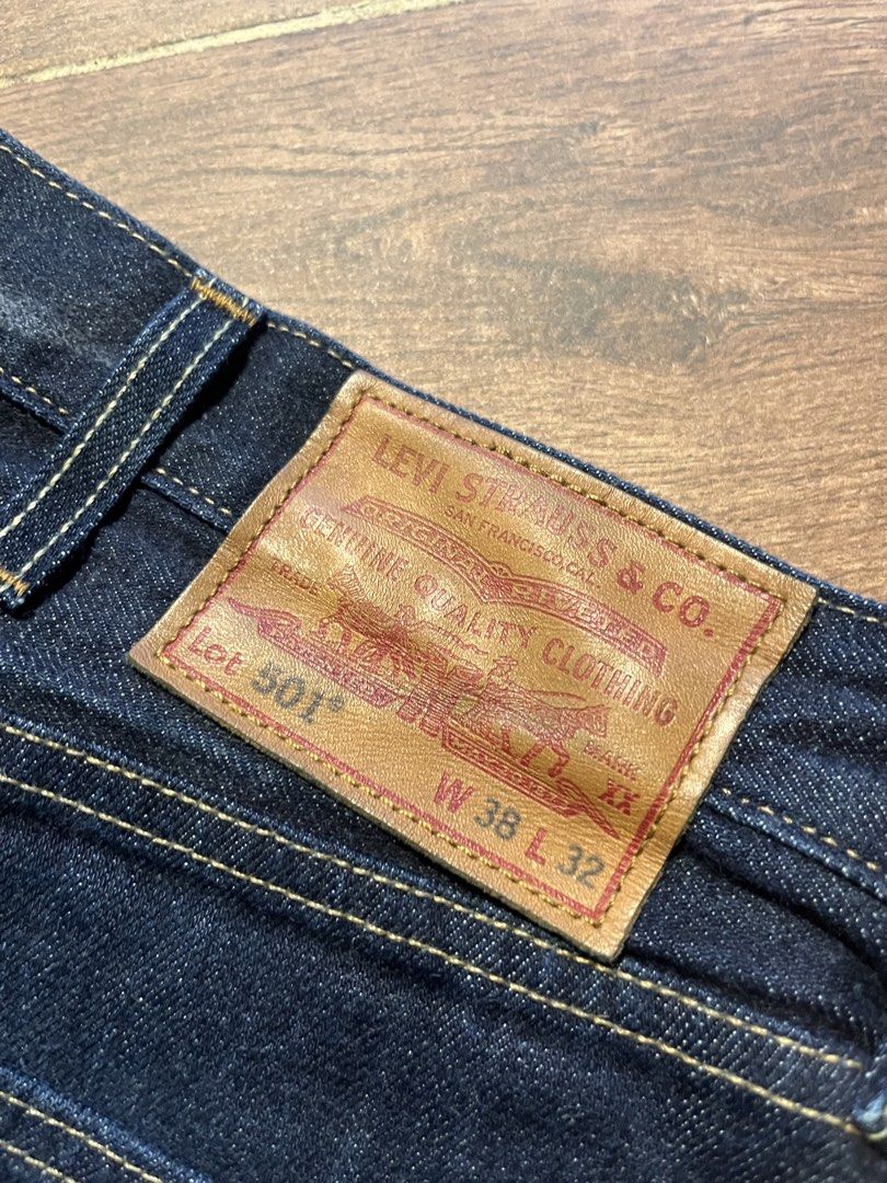 Levis 501 premium (Category: Jeans) located in Davao. Submitted by hev-adi (Listing ID 1469841631, Image 3). Description: Levis 501 premium indigo blue Size 38 on tag, 40 on tape Length 44 Hem 9 Excellent condition 🏷️2500.