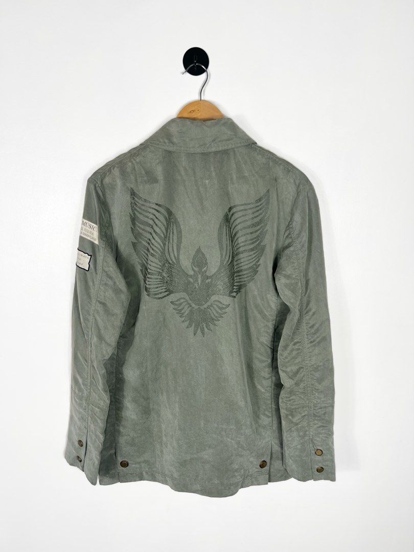 Lewitt Guilty Parties Military Field Jacket (Category: Coats, Jackets and Outerwear) located in Bacolod City. Submitted by nodaysoff (Listing ID 1469774639, Image 2). Description: Lewitt Guilty Parties Military Field Jacket - Authentic Measures: 20.5x28 | Medium Verygood condition Flaws: small oil stain ₱1,580.