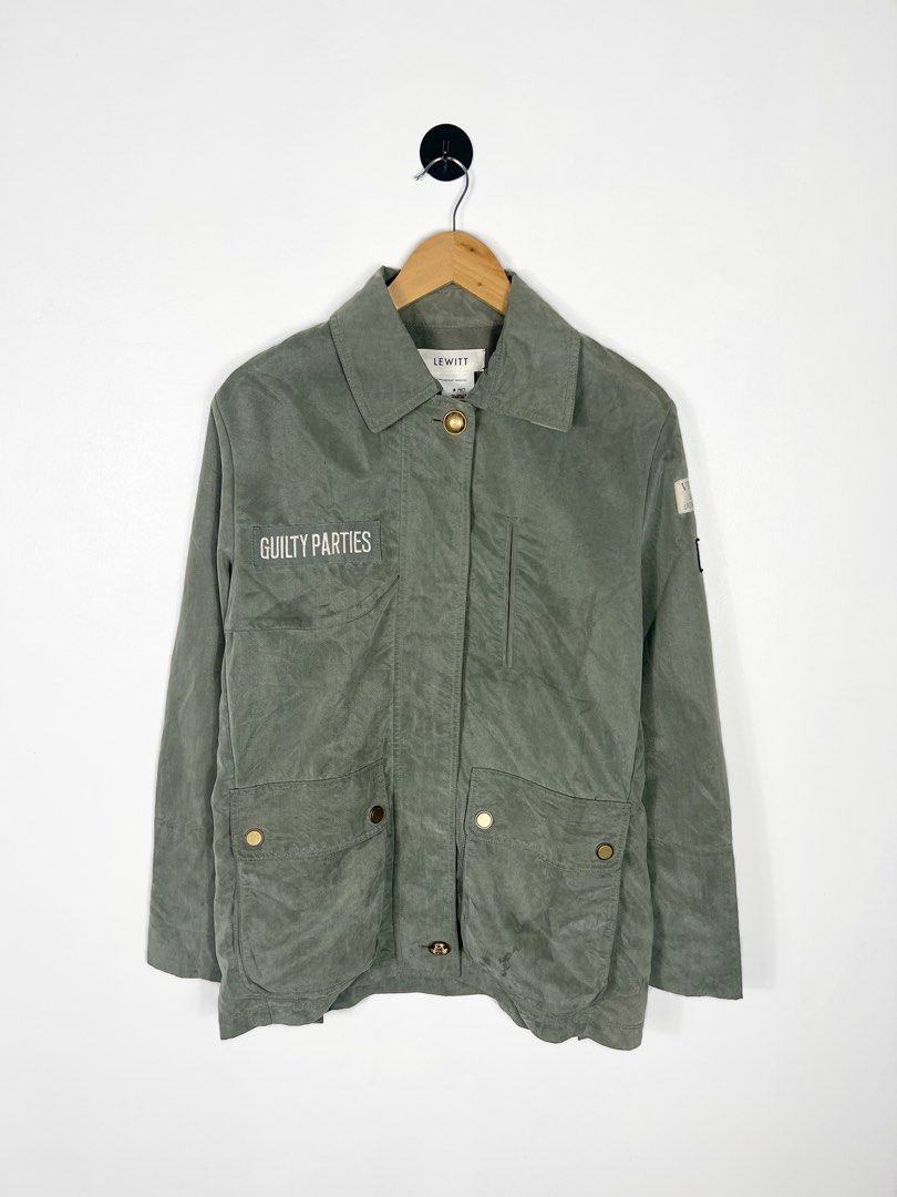 Lewitt Guilty Parties Military Field Jacket (Category: Coats, Jackets and Outerwear) located in Bacolod City. Submitted by nodaysoff (Listing ID 1469774639, Image 1). Description: Lewitt Guilty Parties Military Field Jacket - Authentic Measures: 20.5x28 | Medium Verygood condition Flaws: small oil stain ₱1,580.