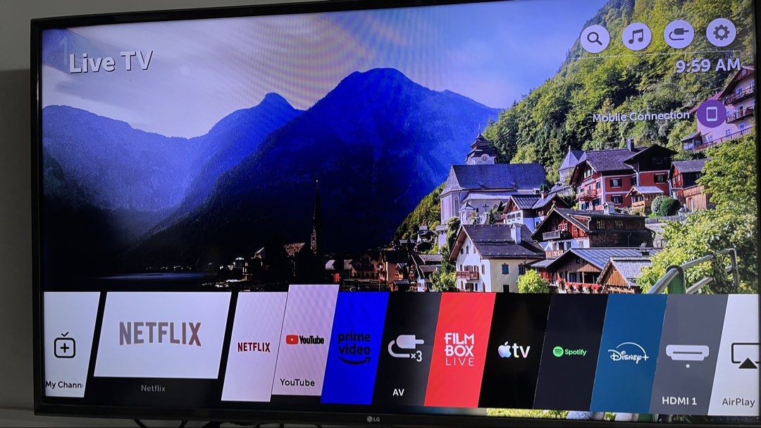 LG Smart TV with Remote Control - Sira (Category: TV) located in Rizal. Submitted by Shortlisted (Listing ID 1469897312, Image 1). Description: - Brand/Model: LG Smart TV - Condition: Sira yung LCD. Yung kalahati madilim. - Availability: Ready for pickup - Nego.