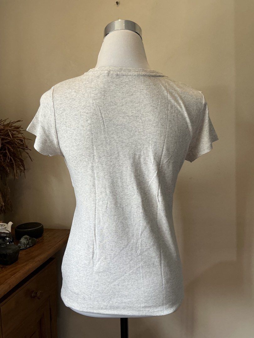 Light Grey Short-sleeve V-neck Tshirt (Category: Shirts) located in Quezon City. Submitted by shopabilitymnl (Listing ID 1469804298, Image 3). Description: Size: xs-small.