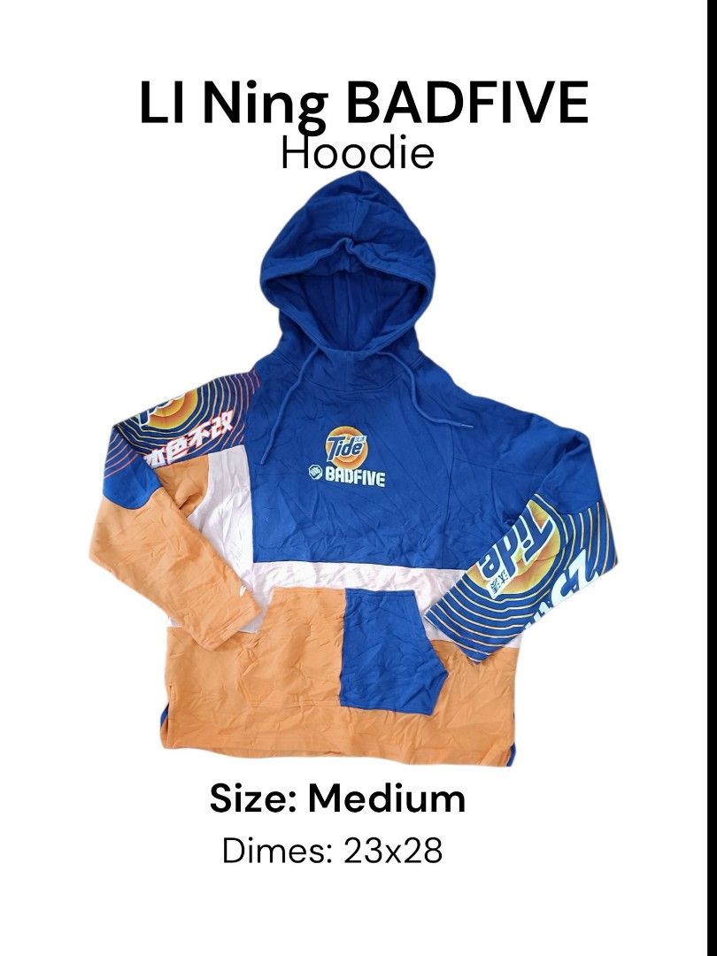 Li-Ning BADFIVE Hoodie (Category: Hoodies) located in Midsayap. Submitted by macoy.picker (Listing ID 1469798061, Image 1). Description: Li-Ning Hoodie BADFIVE Size Medium Dimes: 23x28 Location: North Cotabato.
