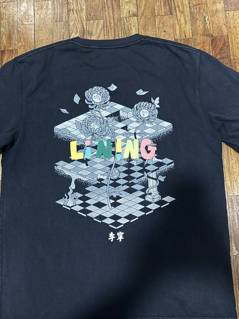 Li-Ning Black Graphic Tee Size L (Category: Tshirts & Polo Shirts ) located in Manila. Submitted by pringlesssy (Listing ID 1469843759, Image 3). Description: Dimes: 18.5x28.