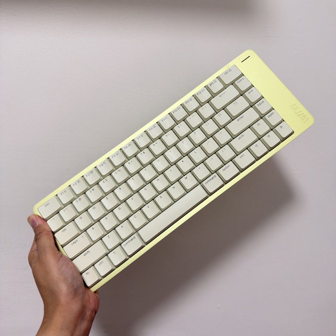 Lofree Flow 2 for Mac 84 Keys Mechanical Keyboard (Volt) (Category: Computer Keyboard) located in Manila. Submitted by hirayamalaya (Listing ID 1469863267, Image 1). Description: Used for three months. Still in very good condition. Comes with box and complete inclusions. Bought for ₱7,463.29 from Lofree Official. RFS: Decluttering! BPI/GCash/Maya for payment. Shipping any time from Cubao, Quezon City. ✨.