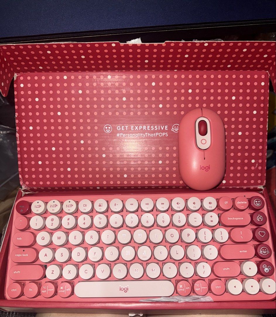 Logitech Pop Keys Mouse and Keyboard (Category: Computer Keyboard) located in Manila. Submitted by angelsdepot (Listing ID 1469834373, Image 1). Description: Keyboard is brandnew (open lang to try) and yung mouse is in good condition. Sold as set only. No more last price. Rfs: Changing color lang.