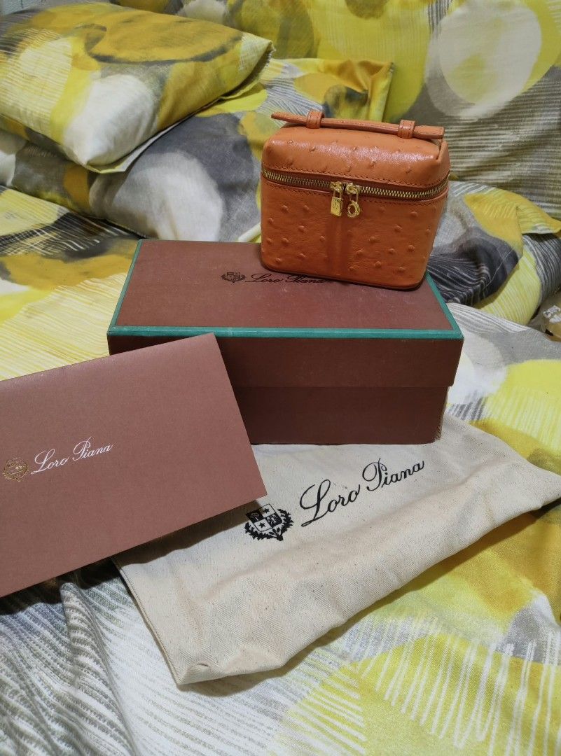 Loro Piana micro bag (Category: Luxury Bags & Wallets) located in Cavite. Submitted by joyceshopppe14 (Listing ID 1469810085, Image 1). Description: 6 colors available,for fund raising lang po no strap ,hand bag lang siya pwede niyo bilhan strap.with box and dustbag.