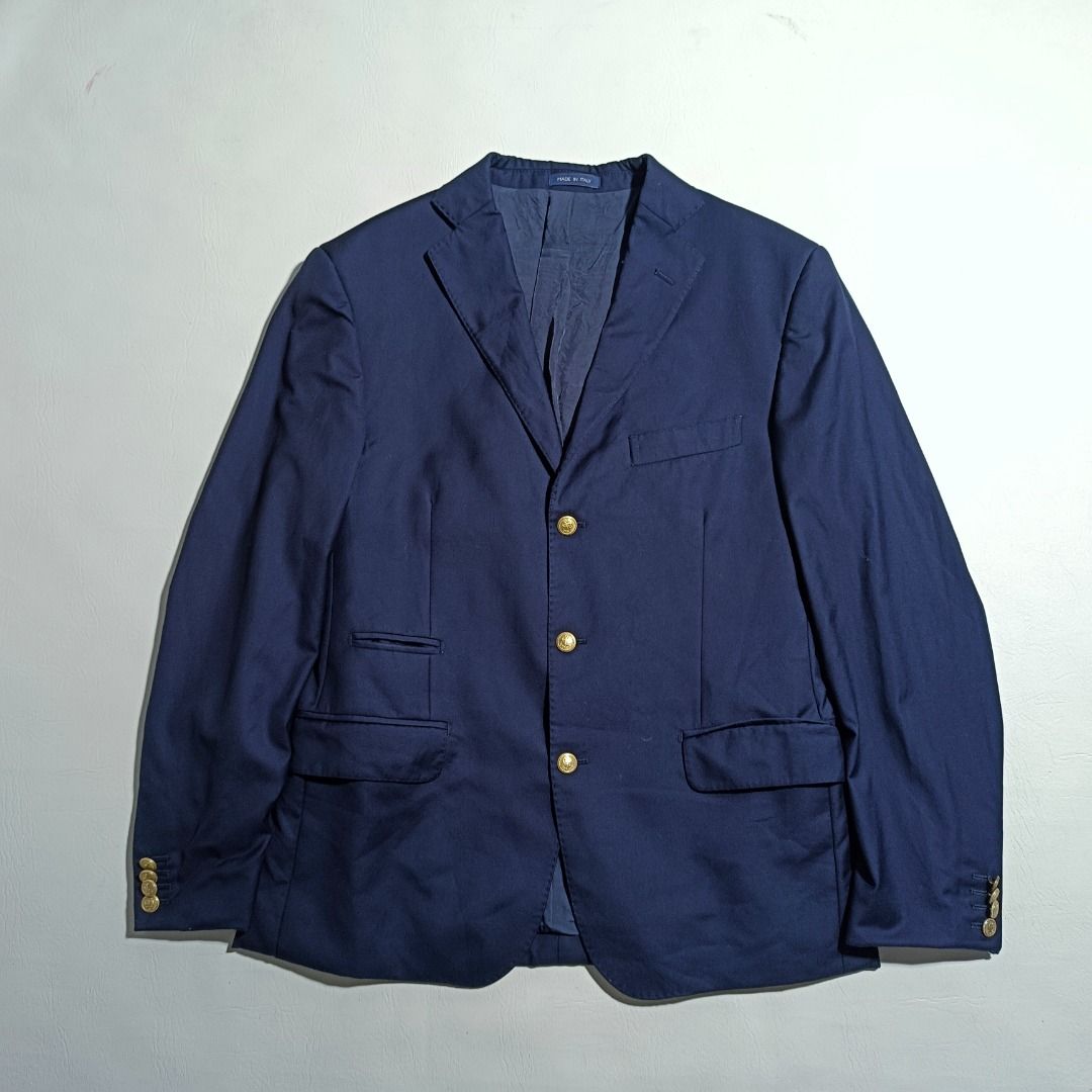 Loro Piana Navy Blue Blazer💙 (Category: Coats, Jackets and Outerwear) located in Baguio. Submitted by freshmarket_2600 (Listing ID 1469889745, Image 1). Description: Brand: Loro Piana Navy Blue Blazer Tags: Complete Size: Large Dimension: L28W18.5 Condition: Excellent Color rate: 10/10 Color: Navy blue Issue/s: None.