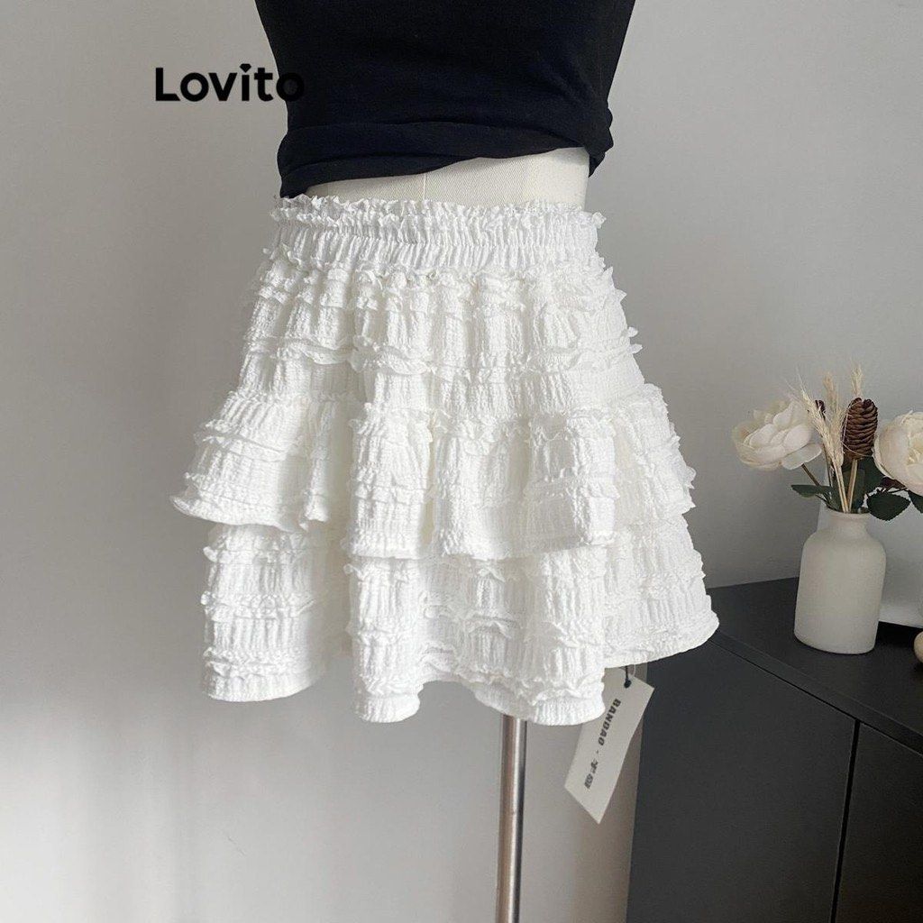 Lovito white skirt (Category: Skirts) located in Adams. Submitted by adrchive (Listing ID 1469887912, Image 1). Description: - tinanggal lang tag - size small.