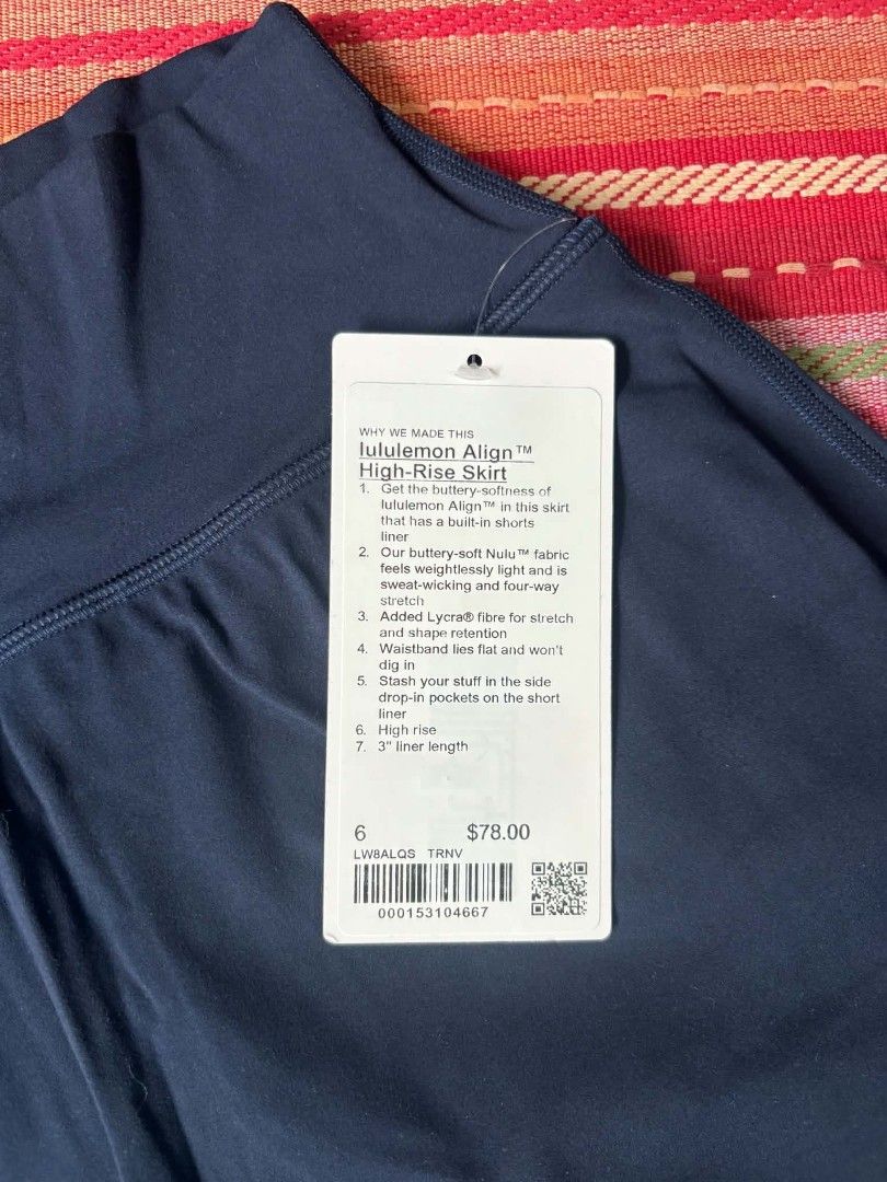 Lululemon Align Skirt ( True navy) Size 6 (Category: Skirts) located in Manila. Submitted by busterpata20923 (Listing ID 1469828826, Image 3). Description: Onhand and ready to ship Lululemon Align Skirt in True Navy ( Size6) Brand new. Canada sourced. 📍Las Pinas Same day delivery. ty!💙.