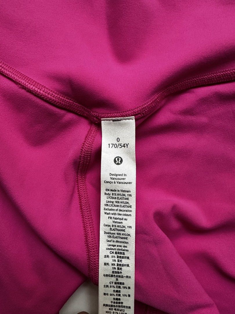 Lululemon Hot Pink Athletic Shorts Size 0 (Category: Shorts) located in Binan City. Submitted by bychessy (Listing ID 1469776085, Image 3). Description: - Brand: Lululemon - Style: High-rise athletic shorts - Color: Bright pink - Size: 0 - Features: Classic logo on back waistband, soft and stretchy fabric - Condition: never worn .