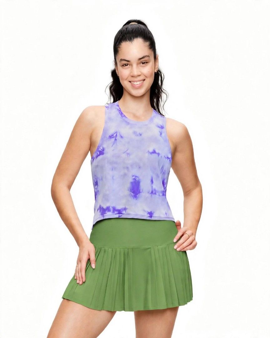 Lululemon Tank Top (Category: Activewear) located in Rizal. Submitted by timeless_shop (Listing ID 1469817075, Image 1). Description: Original Lululemon Trained to Be Tank Size 6 📏 Size: Dot 6 📝 Details: - Length: 19 inches - Width: 16 inches flat laid - Fabric: Breathable, light & quick-dry - Design: Tie dye pattern + side slit - Style: Relaxed fit, nice color too Condition: 9.9/10 - Like New Almost - No stain , No issue - Color Rate: 9.9/10 -