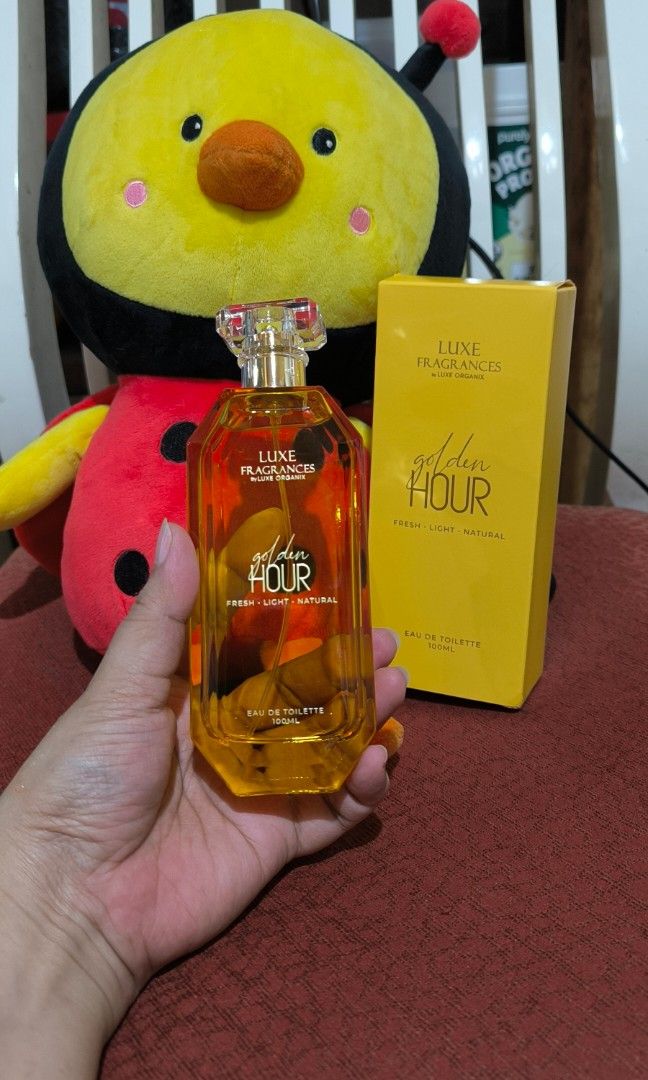 Luxe Perfume GOLDEN HOUR (Category: Fragrance & Deodorants) located in Cainta. Submitted by cookietherapyph (Listing ID 1469810297, Image 1). Description: Luxe Frangrances Scent: GOLDEN HOUR Sprayed twice only RFS: Not for me Loc: Cainta, Rizal MOP: Gcash/Maribank Shipping: J&T or Lalamove.