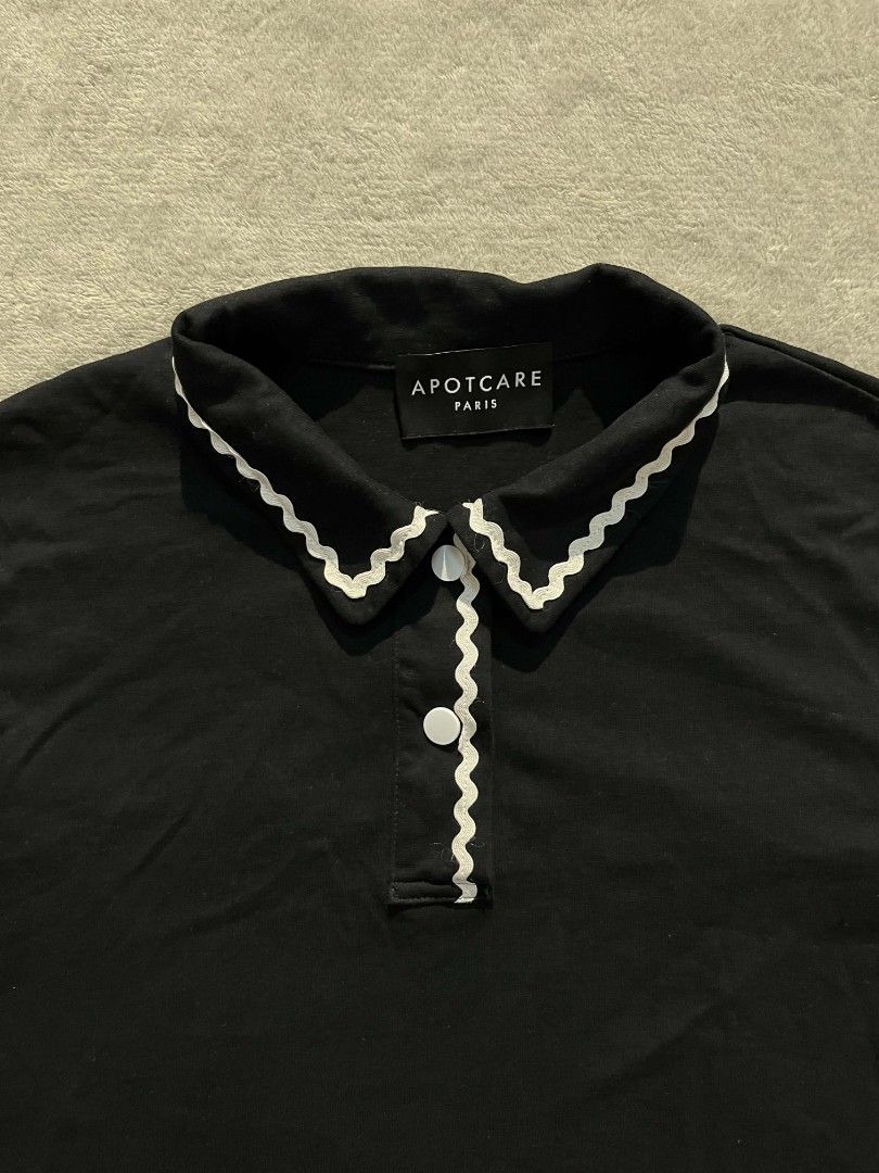 Maje Paris knit polo shirt (Category: Activewear) located in Manila. Submitted by zenwind_3cdc42 (Listing ID 1469768370, Image 2). Description: Maje Paris knit polo shirt • Excellent to New condition • No issue • Dimension on pic • Add ship thru j&t // lalamove // LBC.