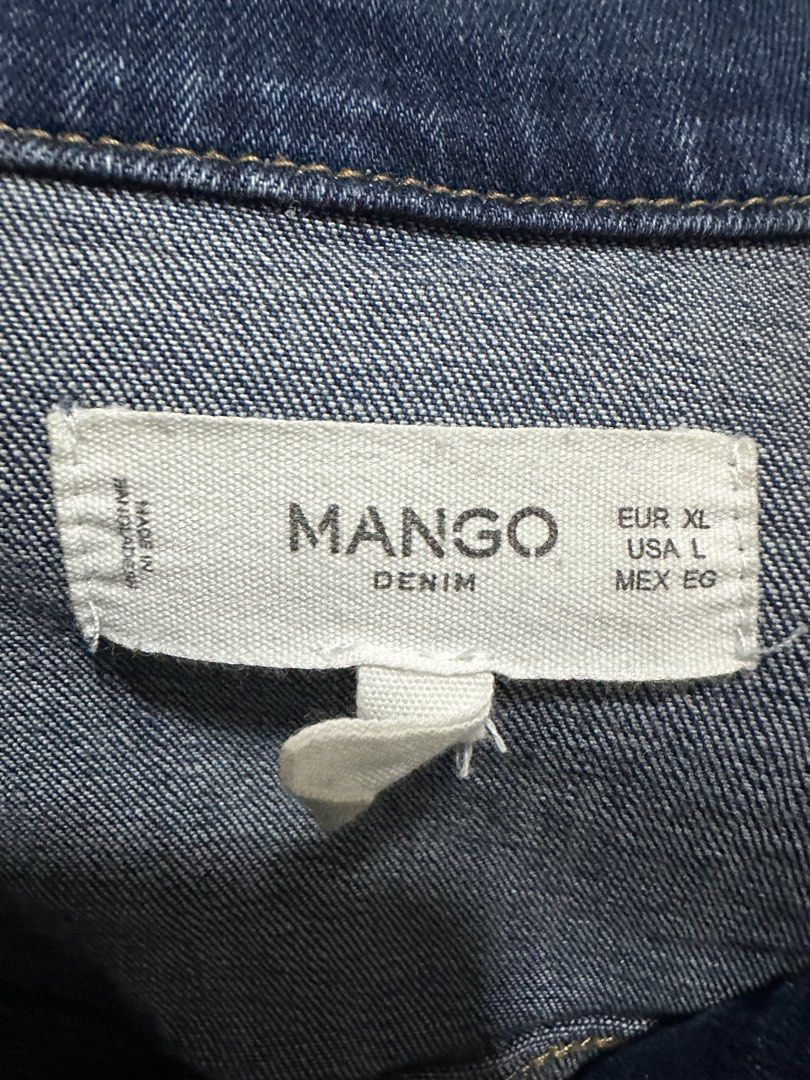 MANGO DENIM JACKET (Category: Coats, Jackets and Outerwear) located in Cainta. Submitted by shopbyroma (Listing ID 1469842462, Image 3). Description: Mango Denim Jacket Very good condition Size XL .