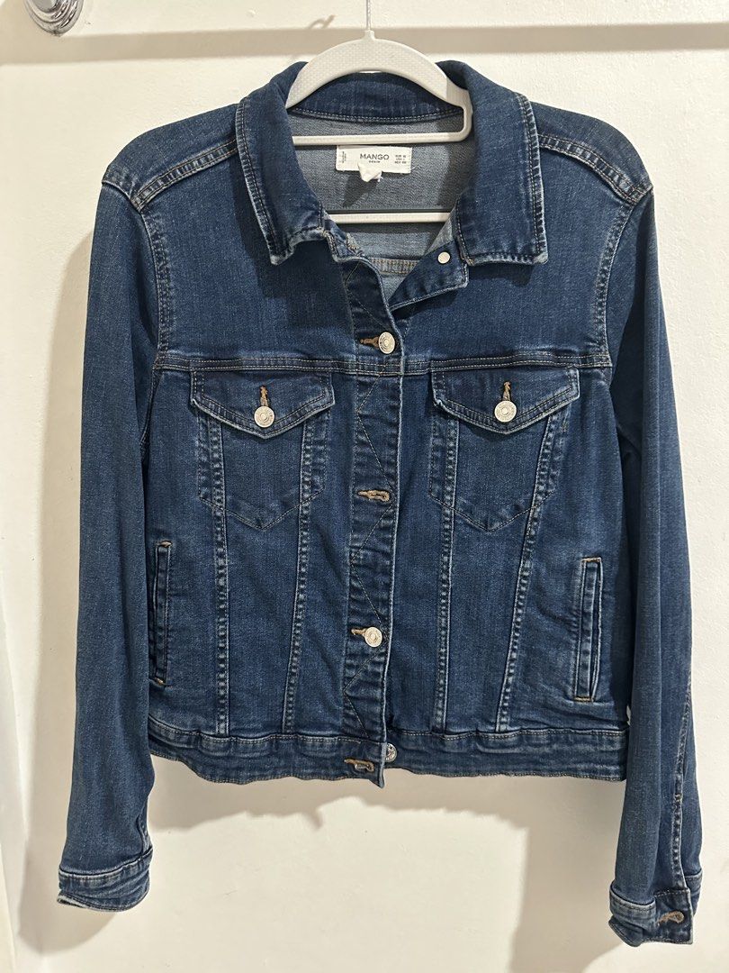 MANGO DENIM JACKET (Category: Coats, Jackets and Outerwear) located in Cainta. Submitted by shopbyroma (Listing ID 1469842462, Image 1). Description: Mango Denim Jacket Very good condition Size XL .