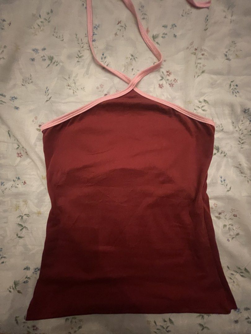 Maroon Halter Top (Category: Sleeveless) located in Marikina City. Submitted by prelovedbyshams.sy (Listing ID 1469880879, Image 2). Description: .